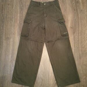 Vintage Y2K Breakdown wide leg skater convertible cargo pants 30